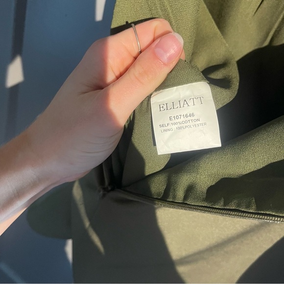 Elliatt Olive Green Asymmetrical Dress - Picture 10 of 12